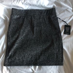 NWT Forever 21 Black Sparkly Pencil Skirt